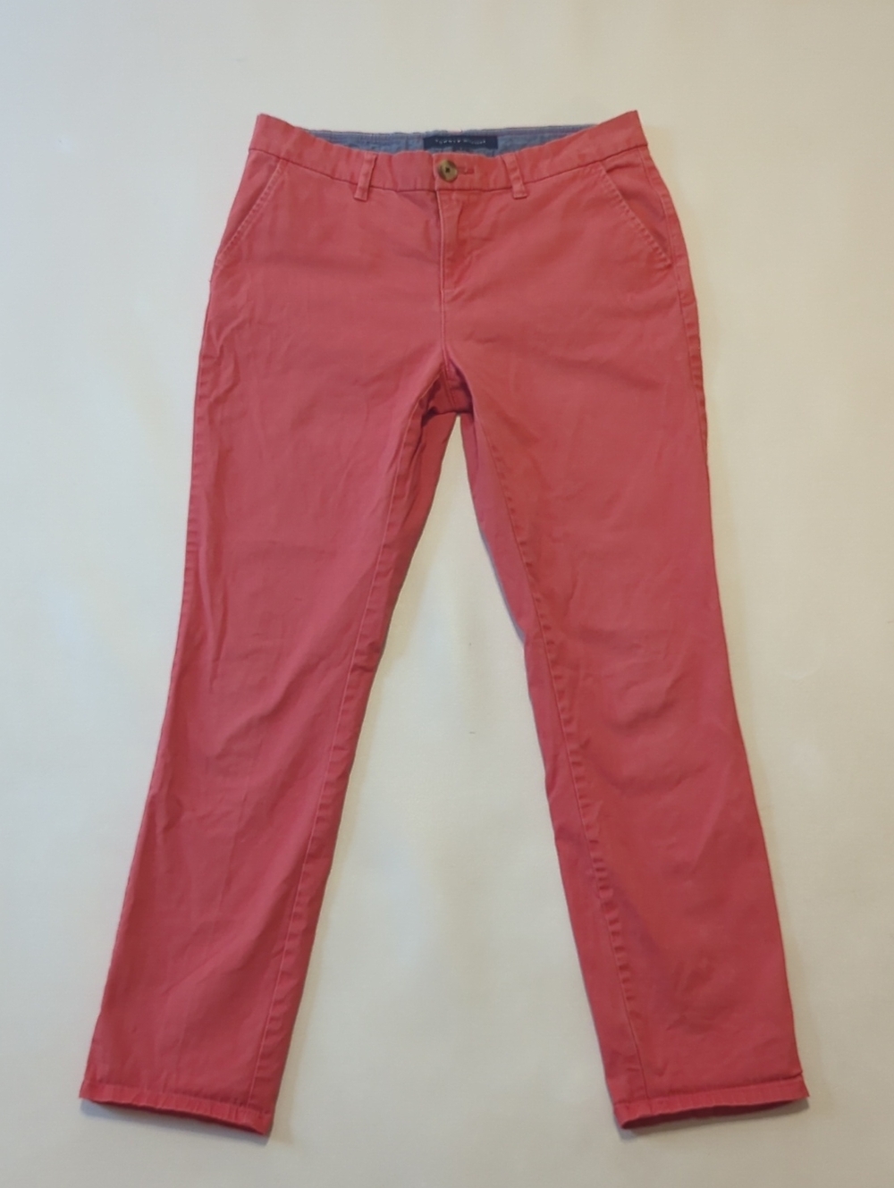 3 For $15 Tommy Hilfiger Pink Cropped Pants Size 4 Capri Pants Fall Pink Orange